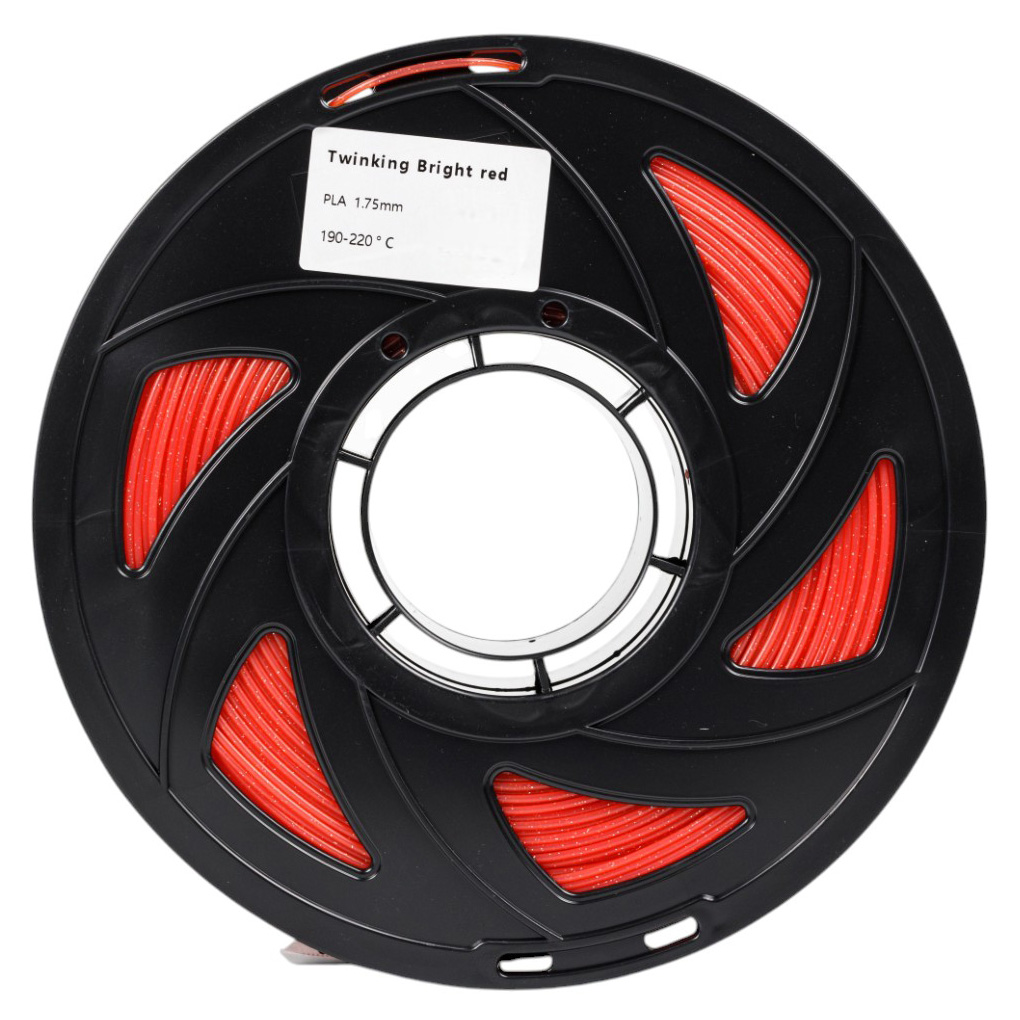 Філамент UA3D PLA+ Twinking Bright Red, 1.75мм, 1кг, блискучий червоний