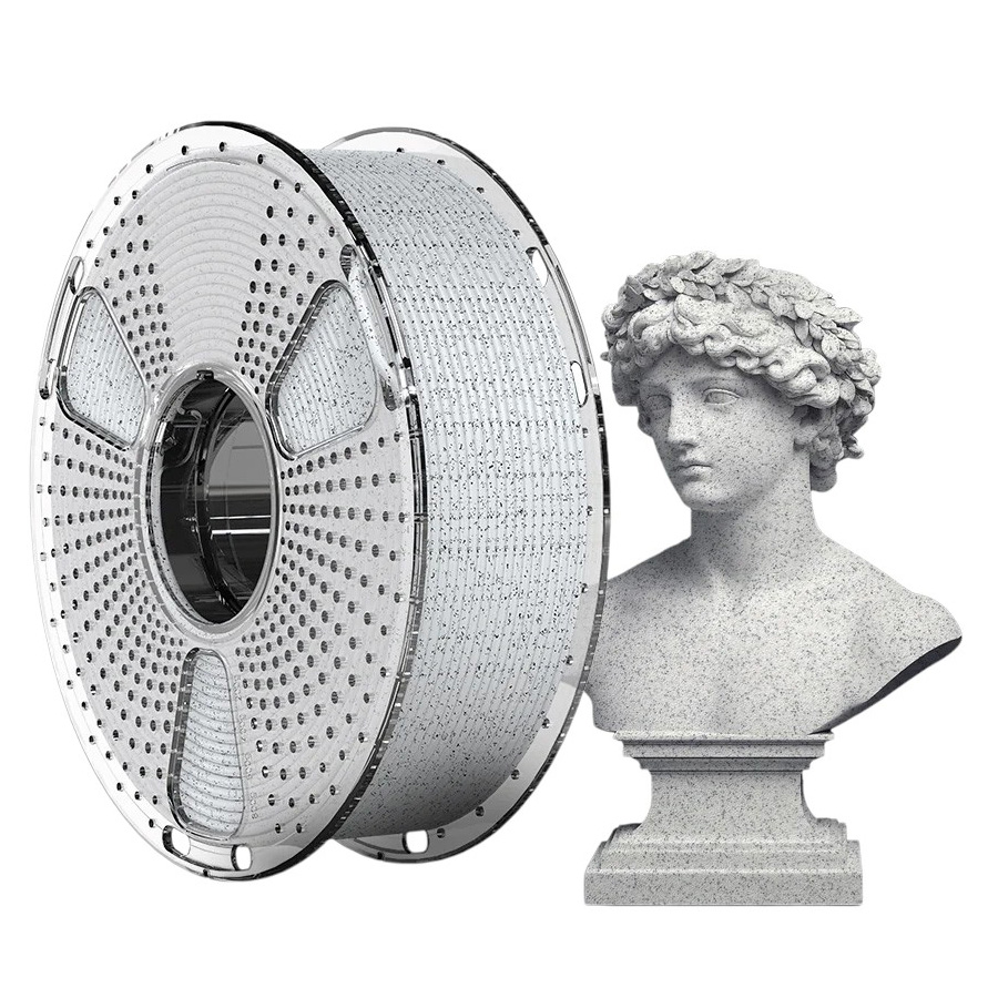 Филамент Sunlu HS PLA Marble Oreo, 1.75мм, 1кг, мрамор пепельный бетон