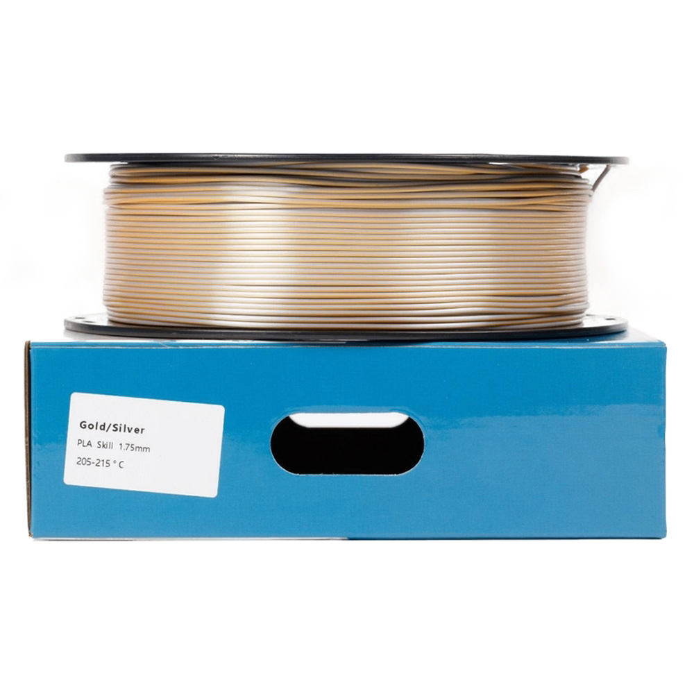 Нить для 3D печати UA3D PLA Silk Dual Color  GOLD+SILVER