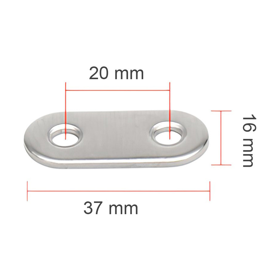 Опорна пластина Kingroon, 37*16 мм, нержавіюча сталь