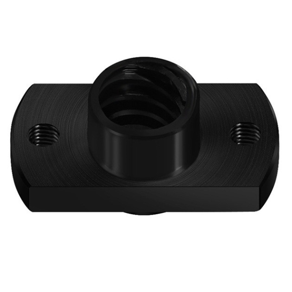 Гайка T8 для ходового винта, 4-х заходная, шаг 8 мм, POM пластик, прямоугольная