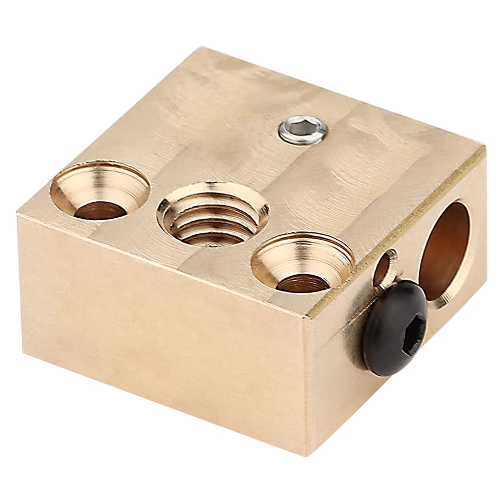 Хітблок (Heat block) для Creality Ender 5/ 5 Pro/ 5 Plus/ CR10/ CR-10-S4/ CR-10-S5/ Латунний нагрівальний блок 3Д-принтера