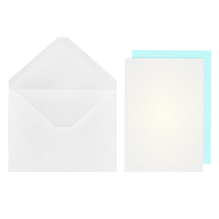 Листівка вітальна Bambu Pearlescent White Greeting Card Set, 147*104мм, перлинно-біла, 2 шт.