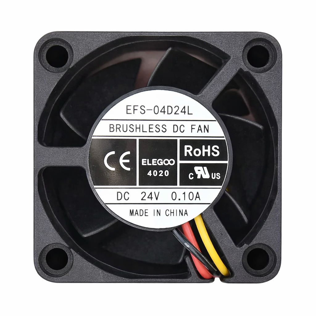 Вентилятор EFS-04D24L для Elegoo Centauri Carbon, 24В, 0.1А, бесщеточный, 2.54-3pin, (оригинал, 04.203.0030)