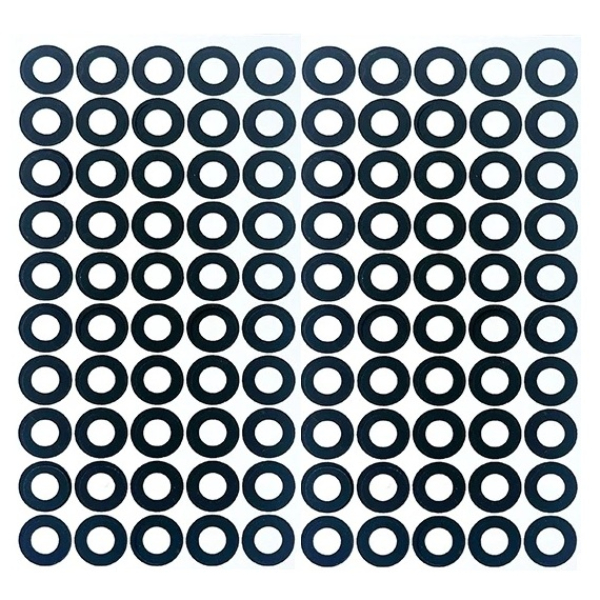 Маркеры позиционирования для 3D-сканирования, 7*4 мм, белые, (лист 100 шт)